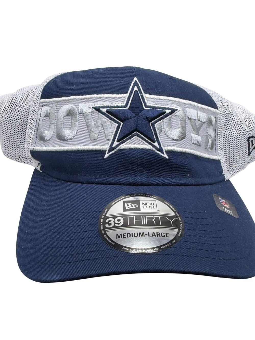 New Era Dallas Cowboys 39THIRTY M/L Mesh Hat Navy White NWT